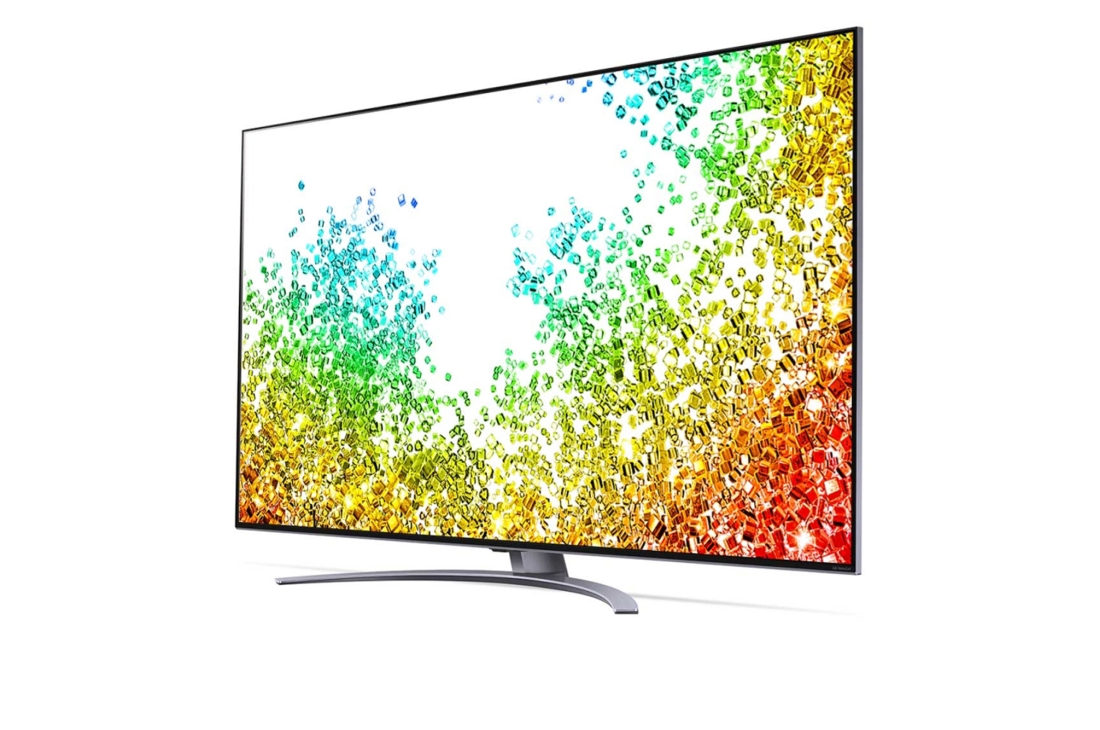 LG NANO96 75'' 8K NanoCell телевизор, вид под углом 30 градусов с изображением на экране, 75NANO966PA, thumbnail 3