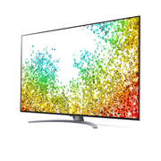 LG NANO96 75'' 8K NanoCell телевизор, вид под углом 30 градусов с изображением на экране, 75NANO966PA, thumbnail 3