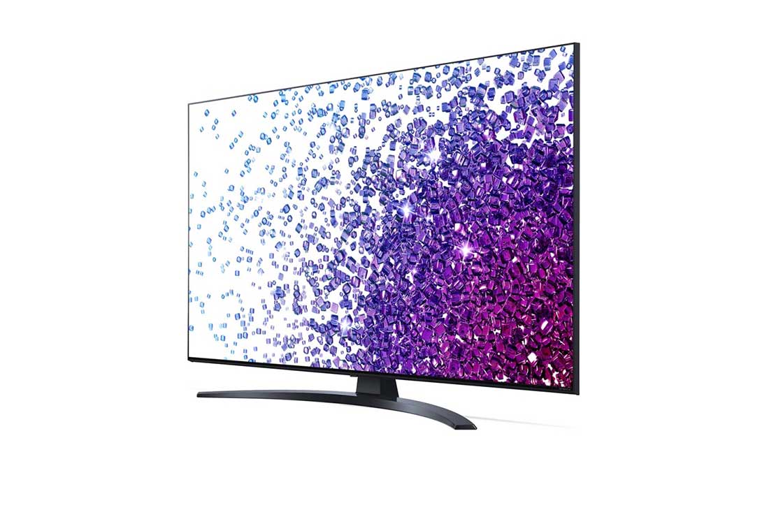 LG 50NANO766PA, вид под углом 30 градусов с изображением на экране, 50NANO766PA, thumbnail 3