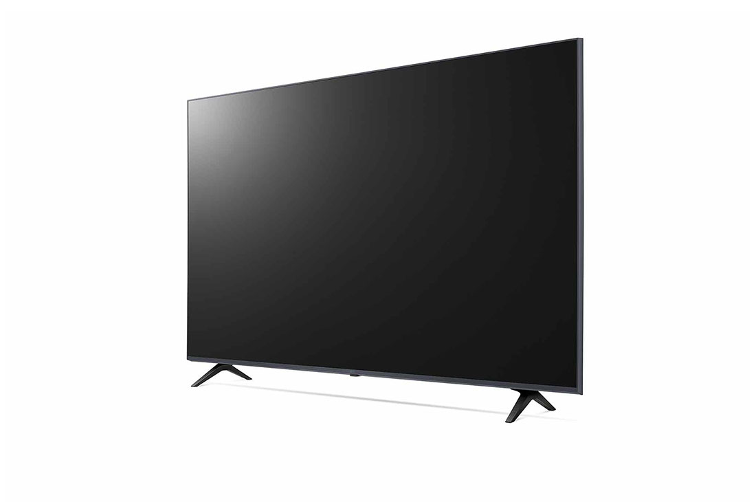 LG UP77 65'' 4K Smart UHD телевизор, вид под углом 30 градусов с изображением на экране, 65UP77006LB, thumbnail 3