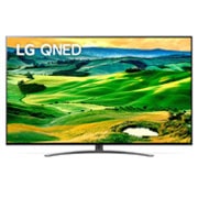 LG QNED81, Вид телевизора LG QNED спереди с изображением на экране и логотипом продукта, 65QNED816QA, thumbnail 1