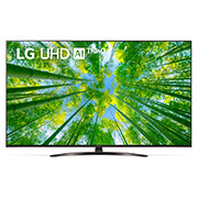 LG Телевизор UHD 4K, Вид телевизора LG UHD спереди с изображением на экране и логотипом продукта, 65UQ81009LC, thumbnail 1