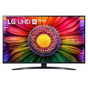 LG 43-дюймовый UHD смарт-телевизор LG UR81 2023 года, Вид телевизора LG UHD спереди, 43UR81006LJ, thumbnail 1