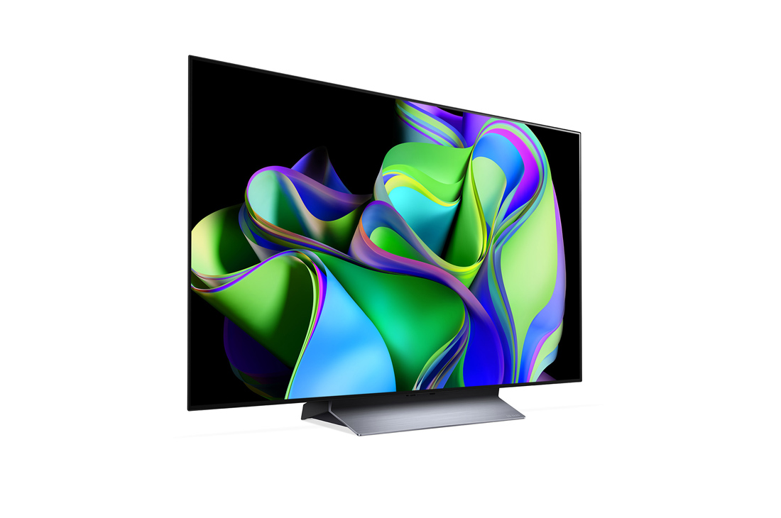 LG 48-дюймовый 4K смарт-телевизор LG OLED evo C3 2023 года, Вид под небольшим углом справа сбоку., OLED48C3RLA, thumbnail 5