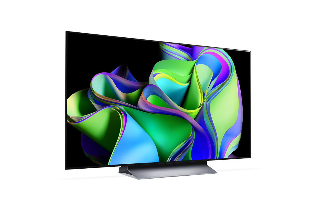 LG 48-дюймовый 4K смарт-телевизор LG OLED evo C3 2023 года, Вид под небольшим углом справа сбоку., OLED48C3RLA, thumbnail 6