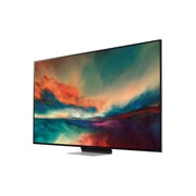 LG 4К смарт-телевизор LG QNED87 Mini LED 65 дюймов, 2023, вид под углом 30 градусов с изображением на экране, 65QNED876RA, thumbnail 3