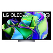 LG 55-дюймовый 4K смарт-телевизор LG OLED evo C3 2023 года, Вид спереди LG OLED evo c эмблемой «OLED №1 в мире в течение 10 лет»., OLED55C3RLA, thumbnail 5