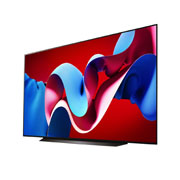 LG 83-дюймовый телевизор Smart TV LG OLED evo C4 4K OLED83C4, Вид слева на телевизор LG OLED TV, OLED B4, OLED83C4RLA, thumbnail 3