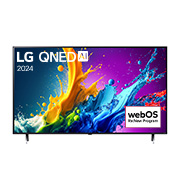 LG 50-дюймовый телевизор Smart TV LG QNED QNED80 4K 2024, Вид спереди на телевизор LG QNED, QNED80 с текстом LG QNED, 2024 и логотипом webOS Re:New Program на экране, 50QNED80T6A, thumbnail 1