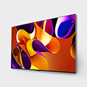 LG 77-дюймовый телевизор Smart TV LG OLED evo G4 4K OLED77G4, Вид слева и сбоку под небольшим углом на телевизор LG OLED evo, OLED G4, установленный на стене, OLED77G4RLA, thumbnail 2