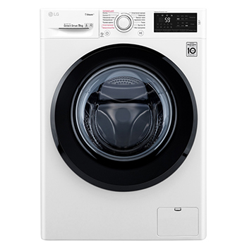 Стиральная машина LG с фронтальной загрузкой, 9 кг, Стирка с паром Steam, 6 движений заботы
