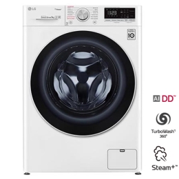 Стиральная машина с искусственным интеллектом LG AI DD, 9 кг, Steam, дверь из закаленного стекла, ThinQ2