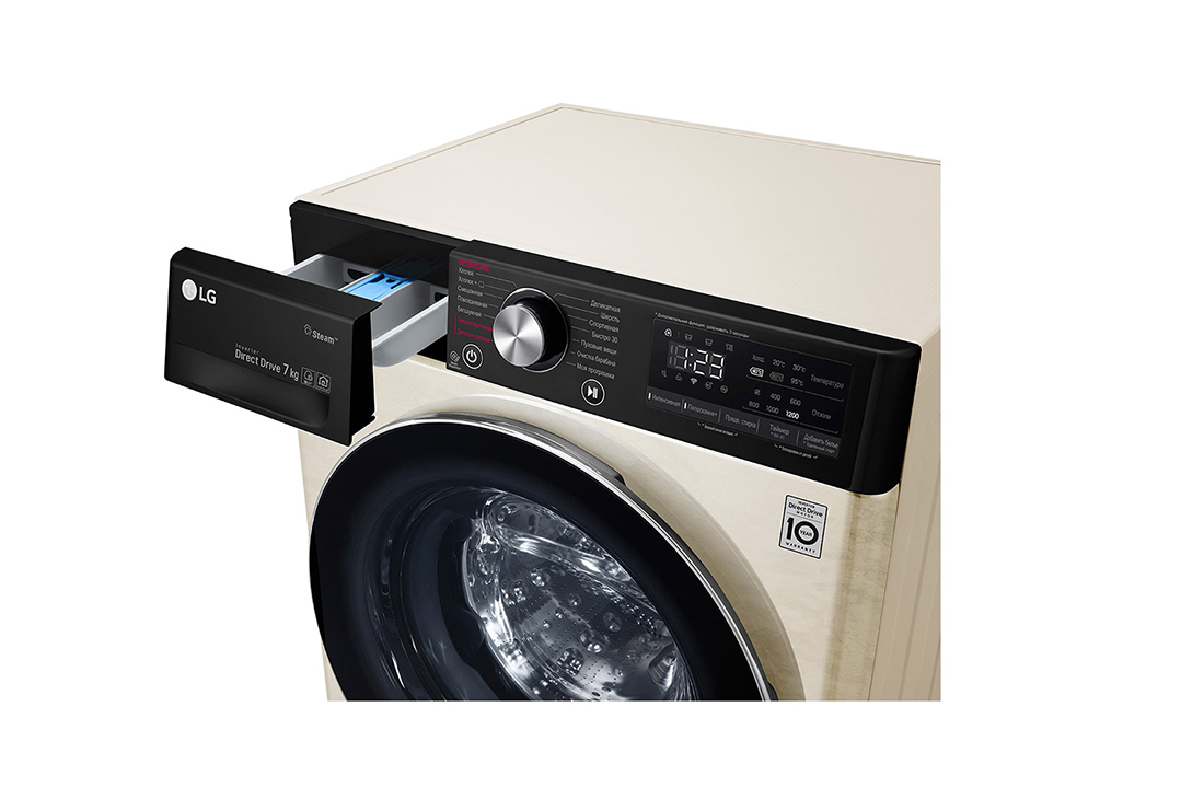 LG Стиральная машина с искусственным интеллектом LG AI DD, 7 кг, Steam ...