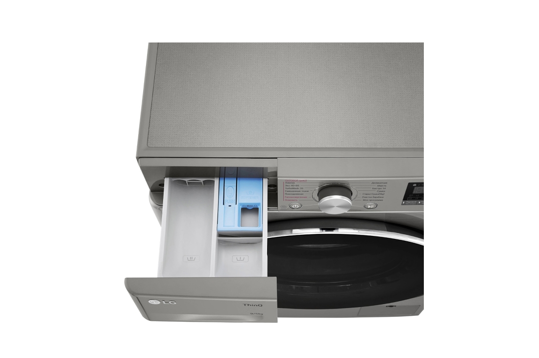 LG 9/5 кг, Стиральная машина с сушкой, AI DD™, TurboWash™360˚, F2V7FR2P, thumbnail 7