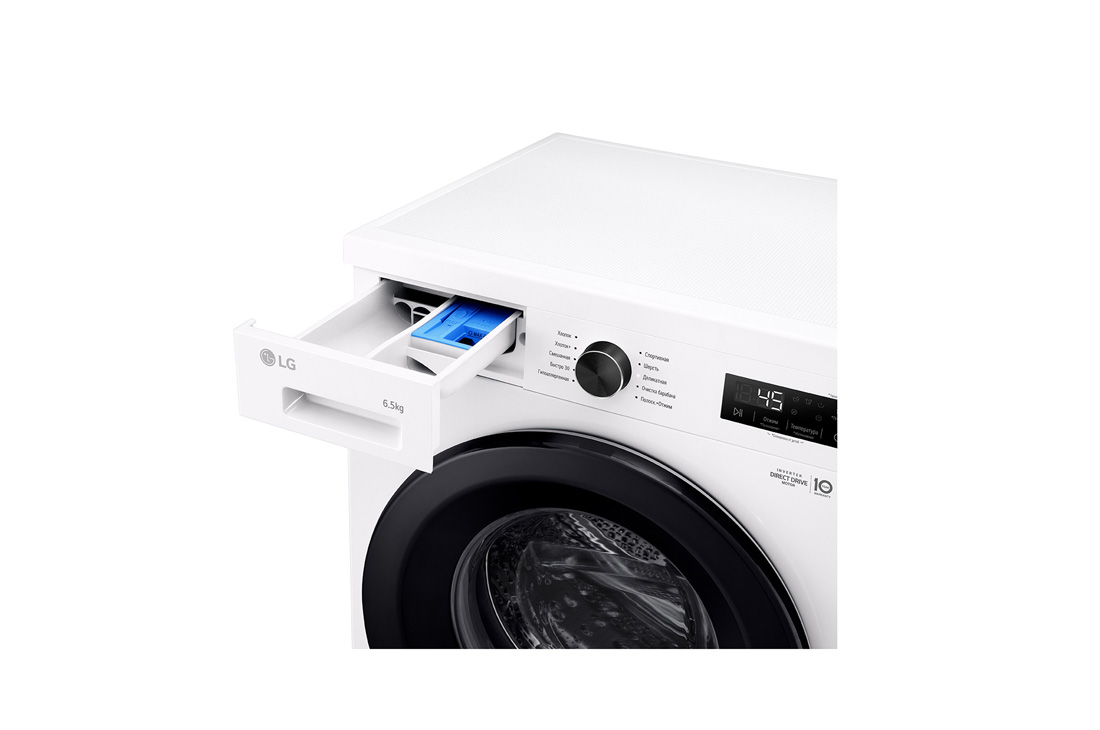 LG 6,5 кг, Узкая стиральная машина, Steam™, Элегантный дизайн | LG Узбекистан, TopRightDrawerOpen_slim, F2Y1WS6W, thumbnail 6
