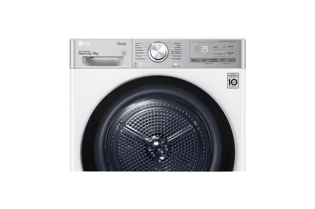 LG Сушильная машина LG DC90V9V9E с тепловым насосом 9 кг, Top Left Perspective view, DC90V9V9E, thumbnail 8