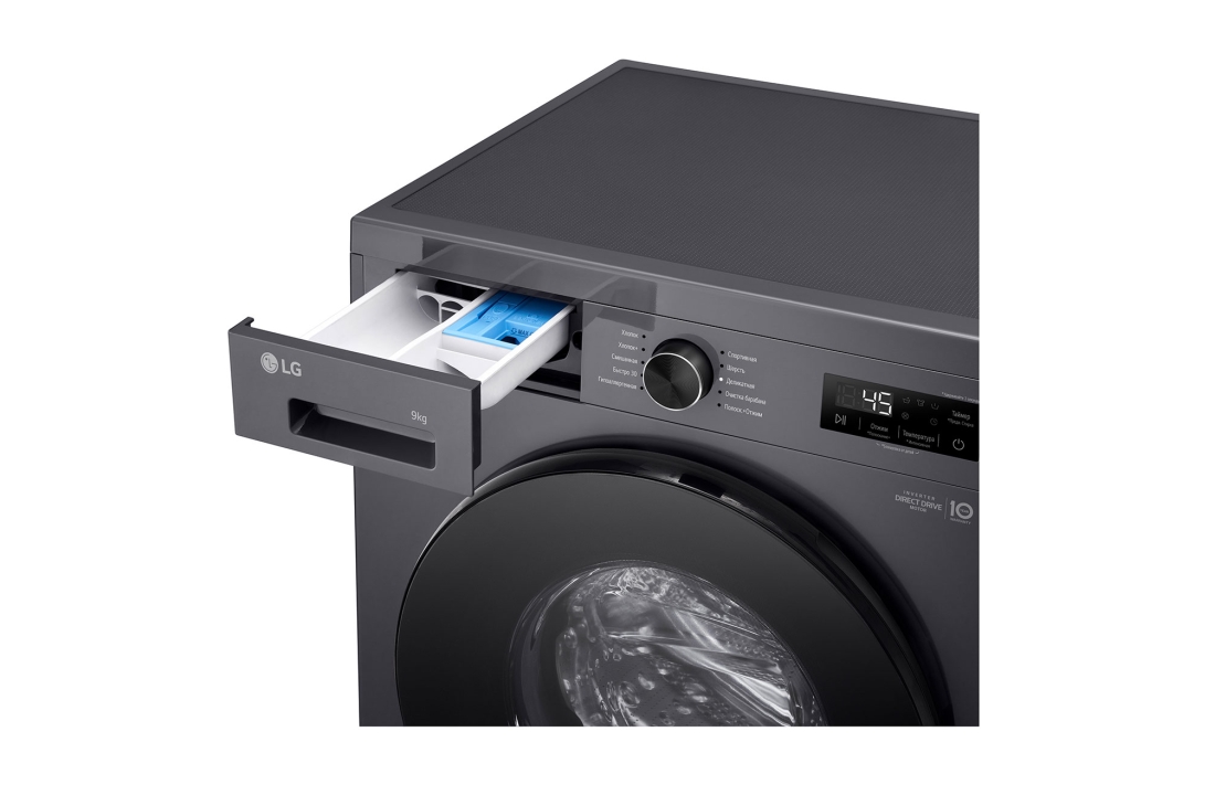 LG Стиральная машина LG 9 кг - DD™ | Steam™, Открыт верхний правый ящик, F2Y1VS5J, thumbnail 6