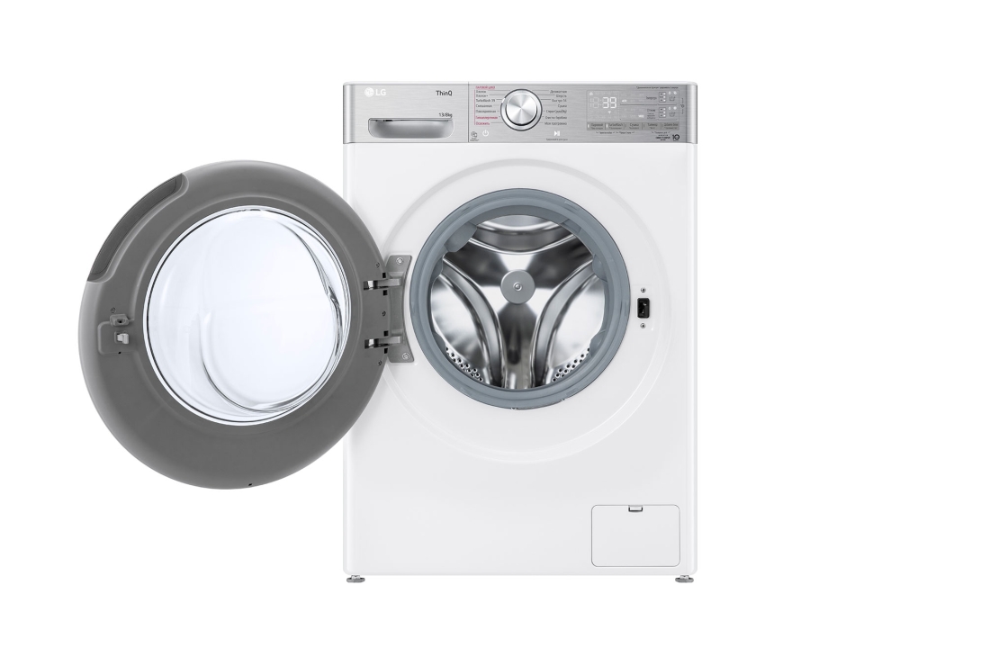 LG Стирально-сушильная машина LG F4V9LD2W с паром, 13/8 кг, Стирально-сушильная машина LG F4V9LD2W с открытой дверцей, F4V9LD2W, thumbnail 2