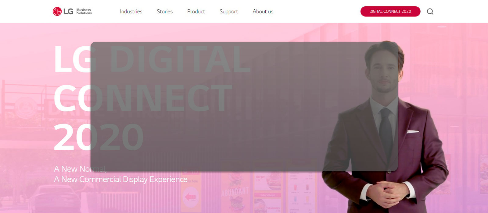УЗНАЙТЕ БОЛЬШЕ О НОВЕЙШЕЙ ЦИФРОВОЙ ТЕХНОЛОГИИ LG SIGNAGE ВМЕСТЕ С LG DIGITAL CONNECT 20201