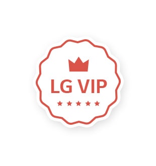 Hình minh họa màu đỏ có LG VIP bên trên hình huy chương