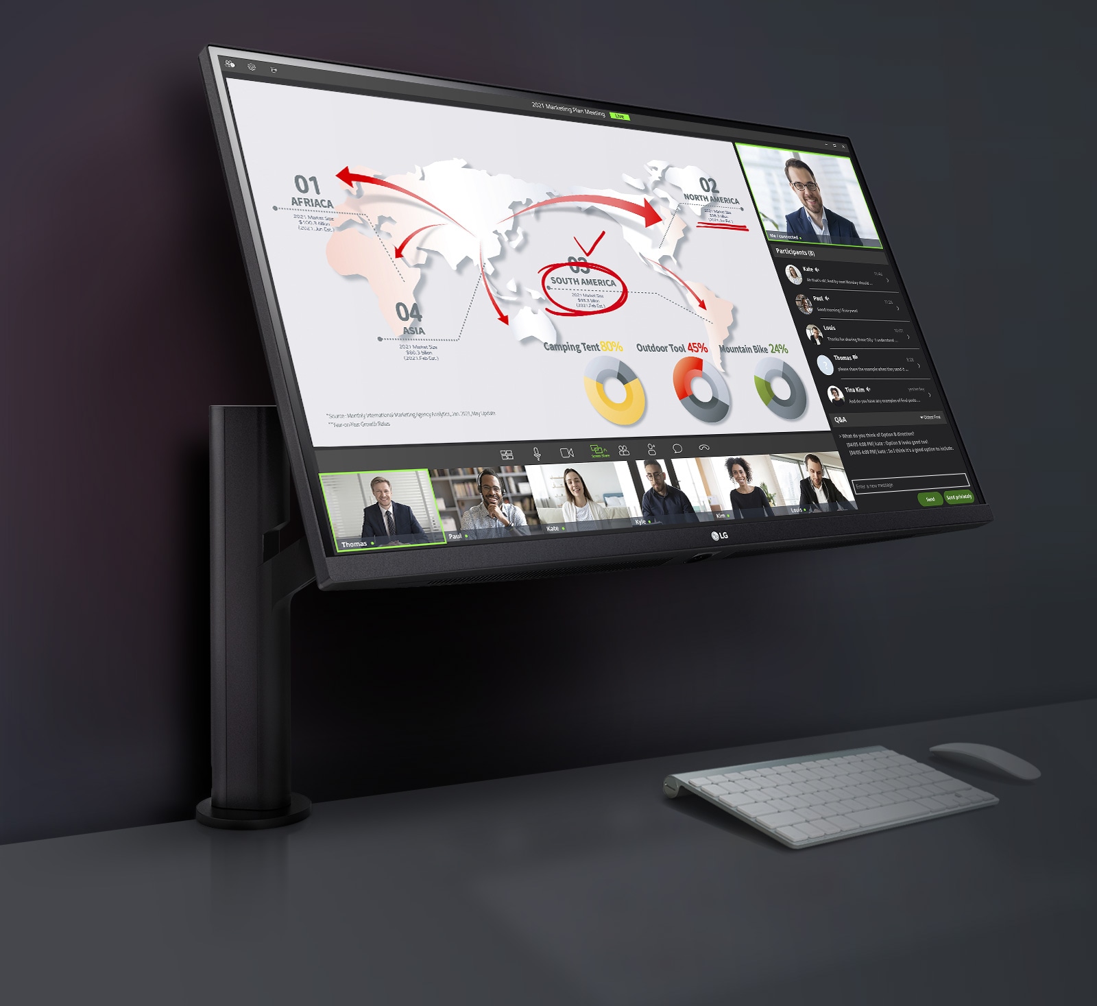 LG QHD Monitor Ergo: Thiết kế hướng đến bạn