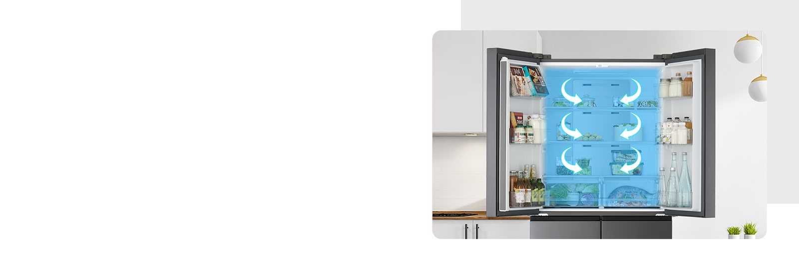 Biểu thị tác dụng làm lạnh hiệu quả của tủ lạnh