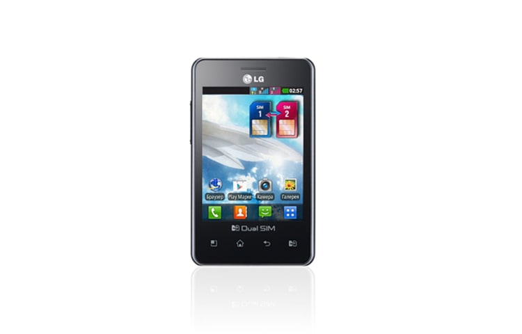 LG Dual Sim online. Android 2.3 Gingerbread. Giá tham khảo: 2,950,000VNĐ. KM thẻ 4GB, bút Stylus, phần mềm pingKARAOKE., Optimus L3 Dual E405, thumbnail 1