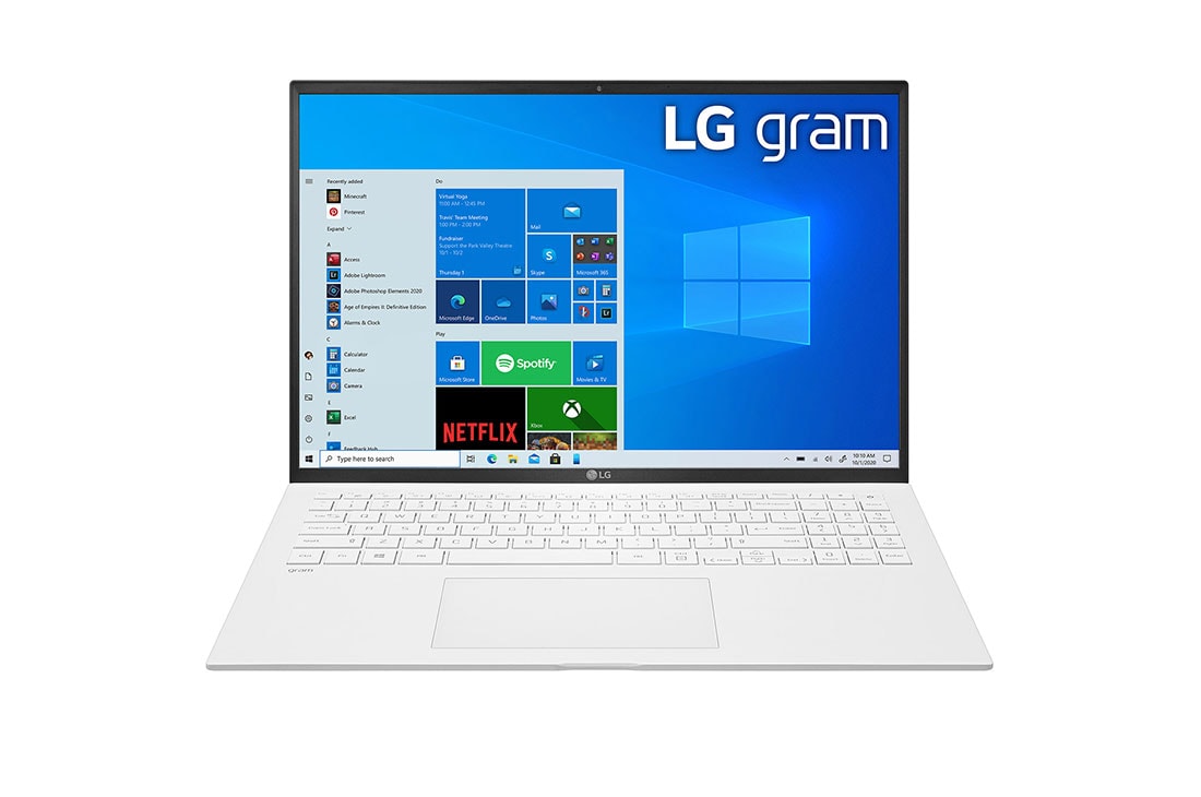 LG Laptop LG gram 16'', Intel® Core™ i5 Gen11, 8GB, 512GB, 16:10, Hình từ phía trước với bàn phím, 16ZD90P-G.AX54A5