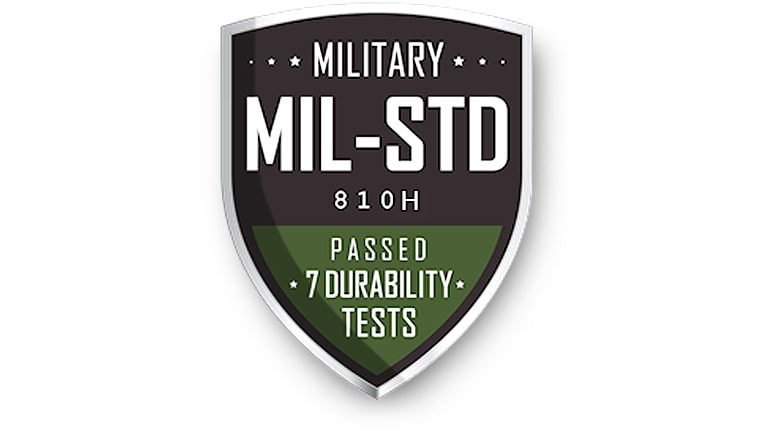 Thân máy gram đã qua được bài kiểm tra tiêu chuẩn quân sự MIL-STD-810H có đòi hỏi khắt khe về độ bền và độ tin cậy.