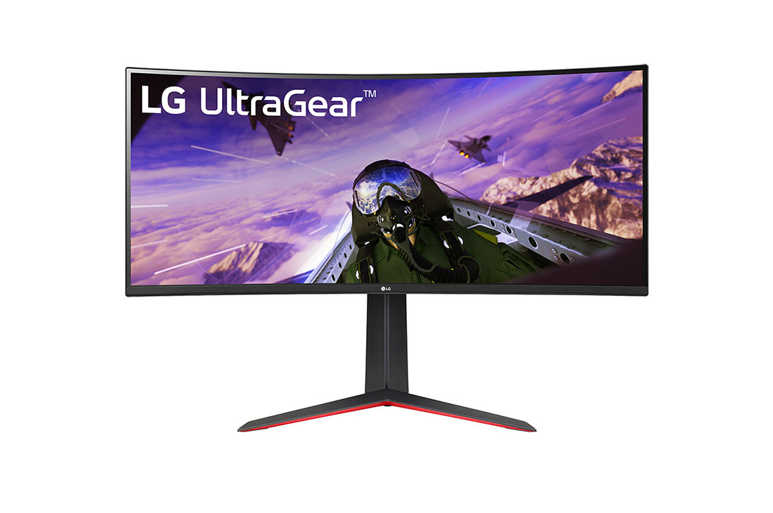 LG Màn hình chơi game cong 34'' UltraGear™ 21:9 WQHD, hình chụp mặt trước, 34GP63A-B