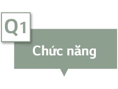 Màn hình hiển thị "Chức năng" trong hộp văn bản.