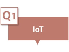 Màn hình hiển thị "IoT" trong hộp văn bản.