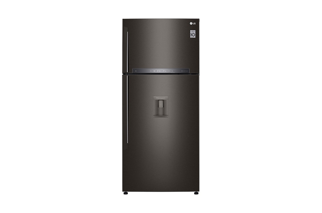 LG Inverter Linear™ 516L Tủ lạnh ngăn đá trên với DoorCooling+™ (Đen), GN-D602BL