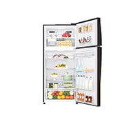 LG Inverter Linear™ 516L Tủ lạnh ngăn đá trên với DoorCooling+™ (Đen), GN-D602BL, thumbnail 2