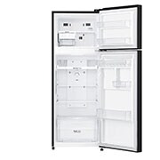 LG Smart Inverter™ 225L Tủ lạnh ngăn đá trên với DoorCooling+™ (Đen), front view without food, GN-M208BL, thumbnail 3