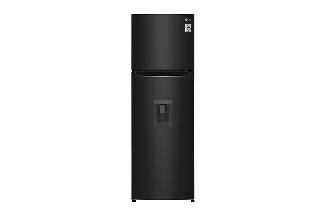LG Smart Inverter™ 272L Tủ lạnh ngăn đá trên với DoorCooling+™ (Đen), front view, GN-D255BL, thumbnail 15