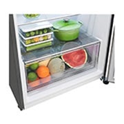 LG Smart Inverter™ 394L Tủ lạnh ngăn đá trên với công nghệ Hygiene Fresh (Bạc), ngăn kéo bên trong có trái cây, GN-D392PSA, thumbnail 4