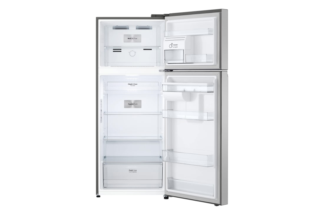 LG Smart Inverter 374L Tủ lạnh ngăn đá trên với công nghệ Hygiene Fresh (Bạc), GN-D372PSA