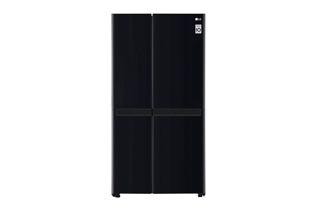 LG Tủ lạnh LG Side by side Smart Inverter™ -LINEARCooling™ 649L màu đen GR-B257WB, hình phía trước, GR-B257WB