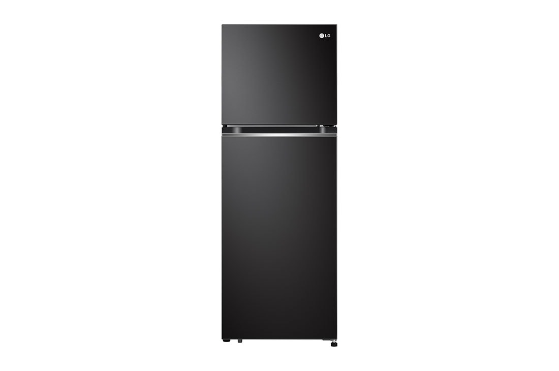 LG Tủ lạnh LG ngăn đá trên Smart Inverter™ với công nghệ DoorCooling+™ 243L màu đen GV-B242BL, hình ảnh mặt trước, GV-B242BL