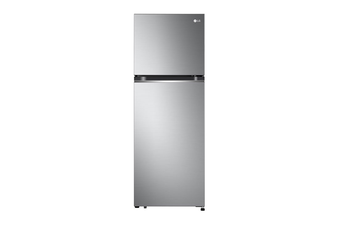 LG Tủ lạnh LG ngăn đá trên Smart Inverter™ với công nghệ DoorCooling+™ 243L màu bạc GV-B242PS, hình ảnh mặt trước, GV-B242PS