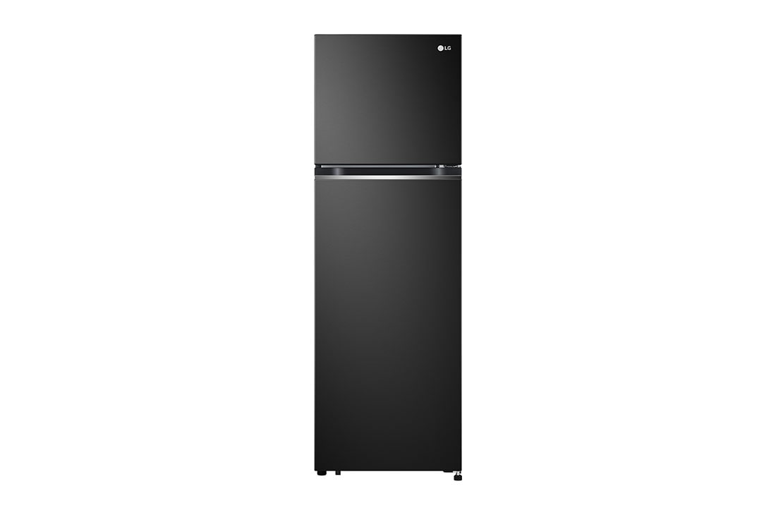 LG Tủ lạnh LG ngăn đá trên Smart Inverter™ với công nghệ DoorCooling+™ 266L màu đen GV-B262BL, hình ảnh mặt trước, GV-B262BL