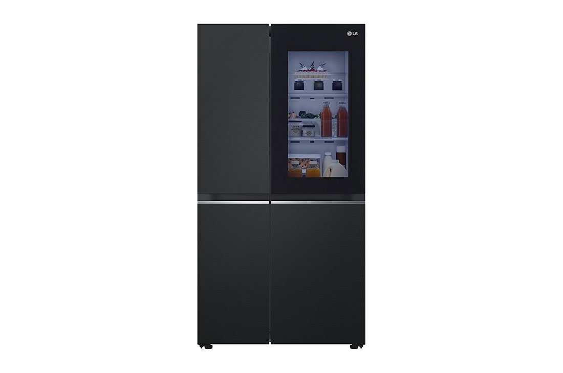 LG Tủ lạnh LG Instaview 655L màu đen GR-V257BL, đèn phía trước, GR-V257BL
