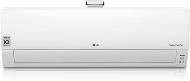 Máy điều hòa LG ThinQ màu trắng.
