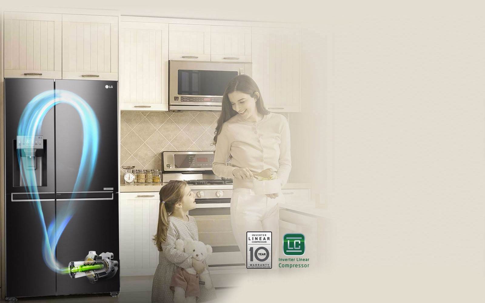 LG Fridges - 10 Year Parts Warranty On Linear Compressor