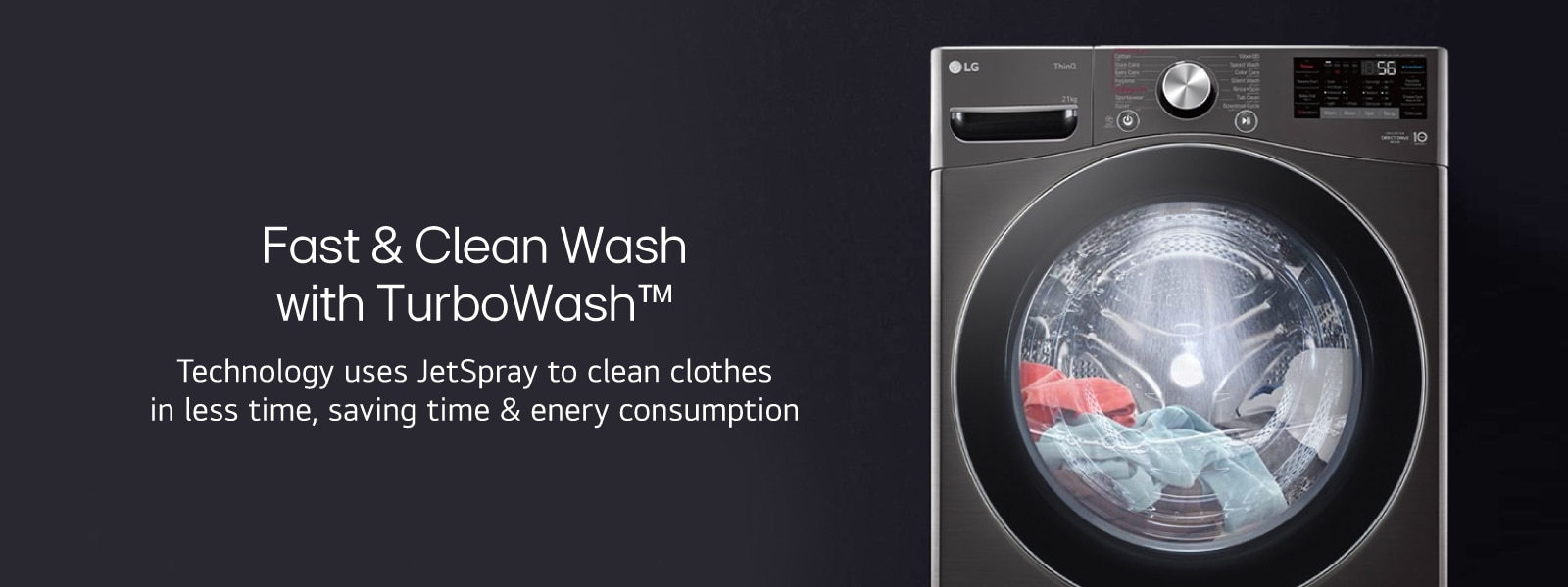LG TurboWash™ washing machine technology