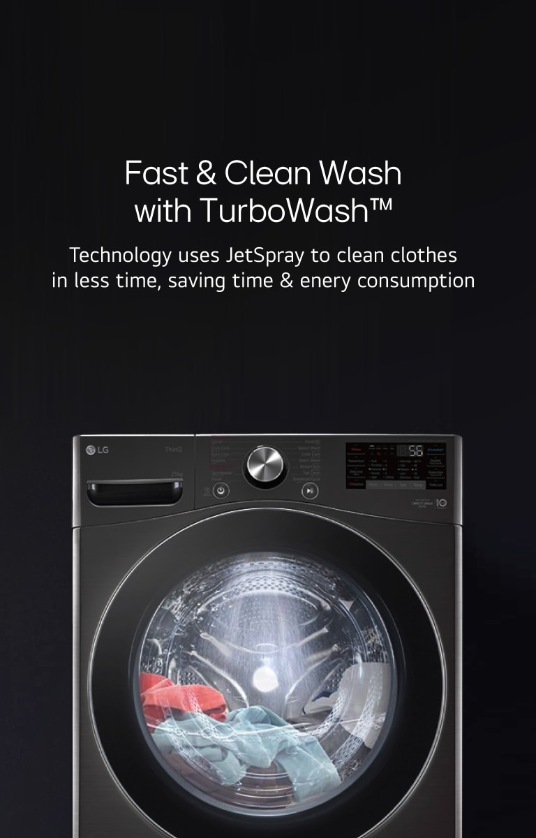 LG TurboWash™ washing machine technology