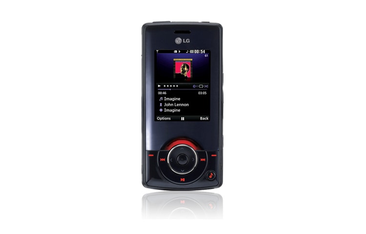 LG Music hot key, Long battery and playback time, Music sharing, KM501