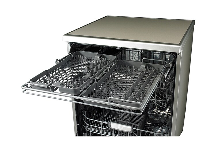 LG Stainless Steel Dishwasher with True Steam (14ps), D1464CF, thumbnail 3