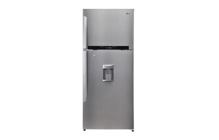 LG 392L Crystal 6 Shiny Steel Top Fridge Freezer with Hygiene Fresh, GL-B492GLPL